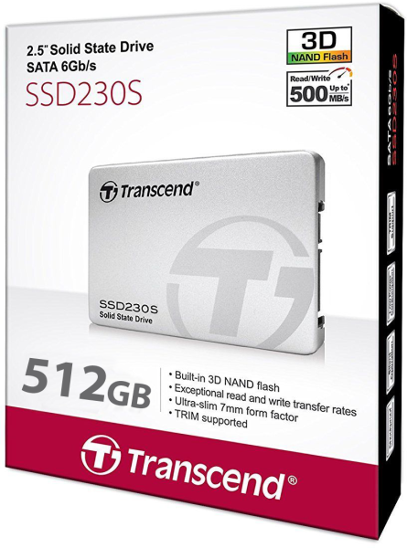Transcend 512GB SSD 230S SATA III 2.5 