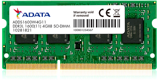 Adata 4GB DDR3 1600Mhz 204 Pin SO-DIMM 