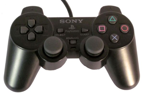 playstation 2 with 2 controllers