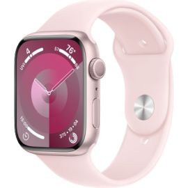 Apple Watch Series 9 45mm Pink Aluminum Case With Light Pink Sports Band