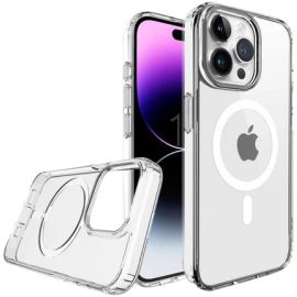 Aukey iPhone 15 Pro 6.1-inch Clear View Transparent Magnetic Clear Phone Case Compatible with MagSafe PC-TM10C