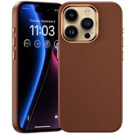 Benks Vintage Vegan Leather Case for iPhone 15 Pro Brown