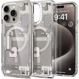 Spigen iPhone 15 Pro Ultra MagFit Case Zero One Natural Titanium – ACS07216