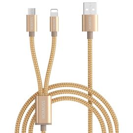 ROMOSS CB 20A Nylon-braided Lightning & Micro USB 2-in-1 Cable