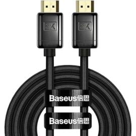 Baseus High Definition HDMI 8K to HDMI 8K Adapter Cable(Zinc alloy) 2m Black