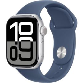 Apple Watch Series 10 42mm Silver Aluminium Case With Denim Sports Band