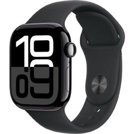 Apple Watch Series 10 42mm Jet Black Aluminium Case With Black Sports Band