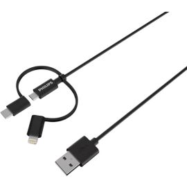 Philips DLC3106T 3-in-1 Lightning USB C Micro USB Cable