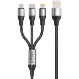 Amaze A30 3 In 1 USB to Micro TypeC iPhone 3.5A 1.2m Cable