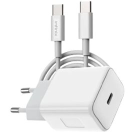 Infinix XC05 Kit 20W Fast Wall Charger With Type C To Type C 3A Cable