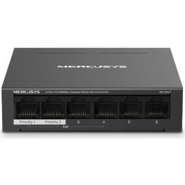 Mercusys MS106LP 6-Port 10/100Mbps Desktop Switch with 4-Port PoE+