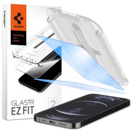Spigen Apple iPhone 12 mini EZ Fit Anti Blue Light Screen Protector Case Friendly – 2 PACK – AGL01814