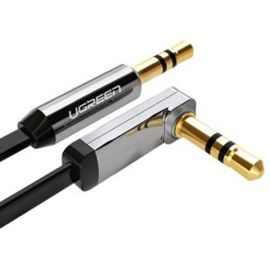 UGreen 10728 3.5Mm Male To 3.5Mm Male Right Angle Flat Cable Gold Plated 3M Av119