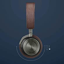B&O PLAY by Bang & Olufsen BeoPlay H8 Agrilla Bright Gray Hazel On Ear Headphones Wireless Active