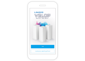 The Linksys App for Velop on a smartphone